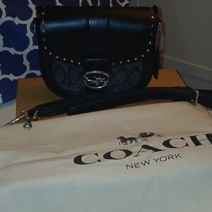 Coach Georgie Saddle Bag Black